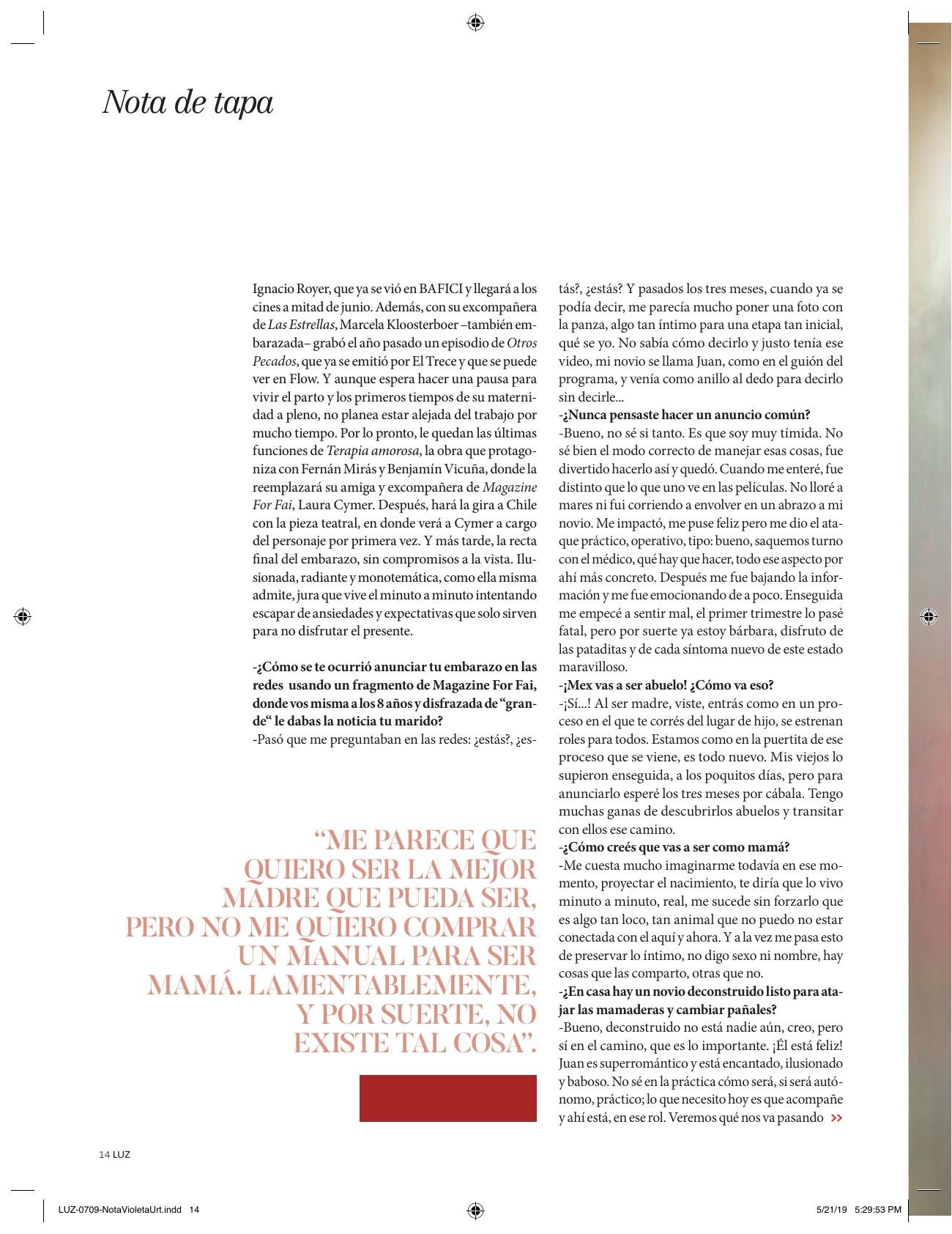 Violeta Urtizberea: maternidad y trabajo