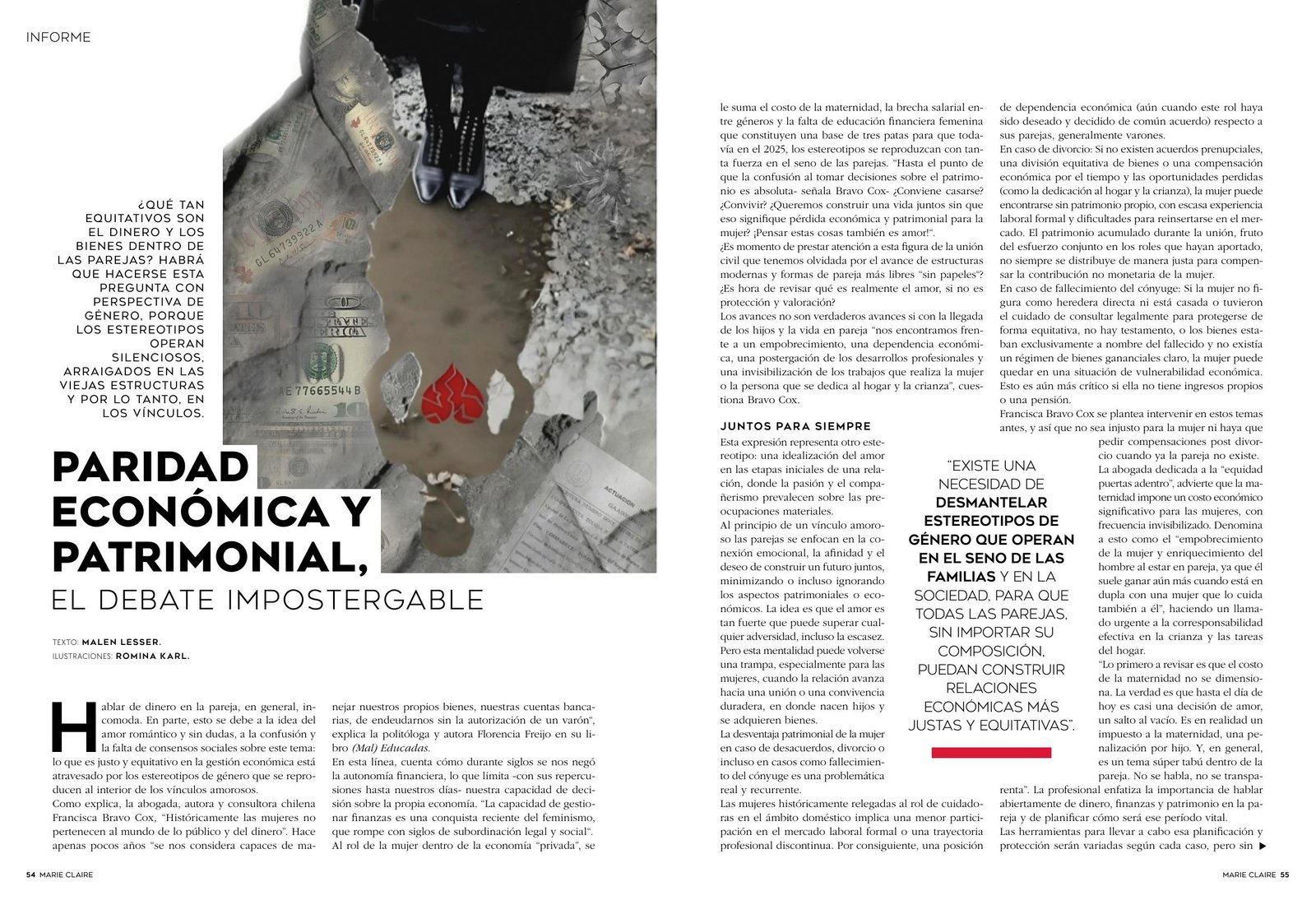 Paridad económica y patrimonial, el debate impostergable - página impresa 1