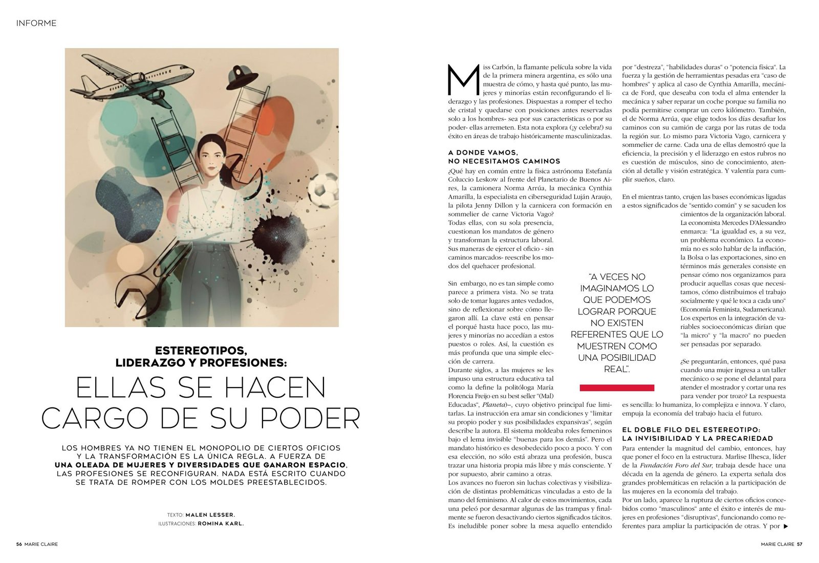 Estereotipos, liderazgo y profesiones: ellas se hacen cargo de su poder - página impresa 1