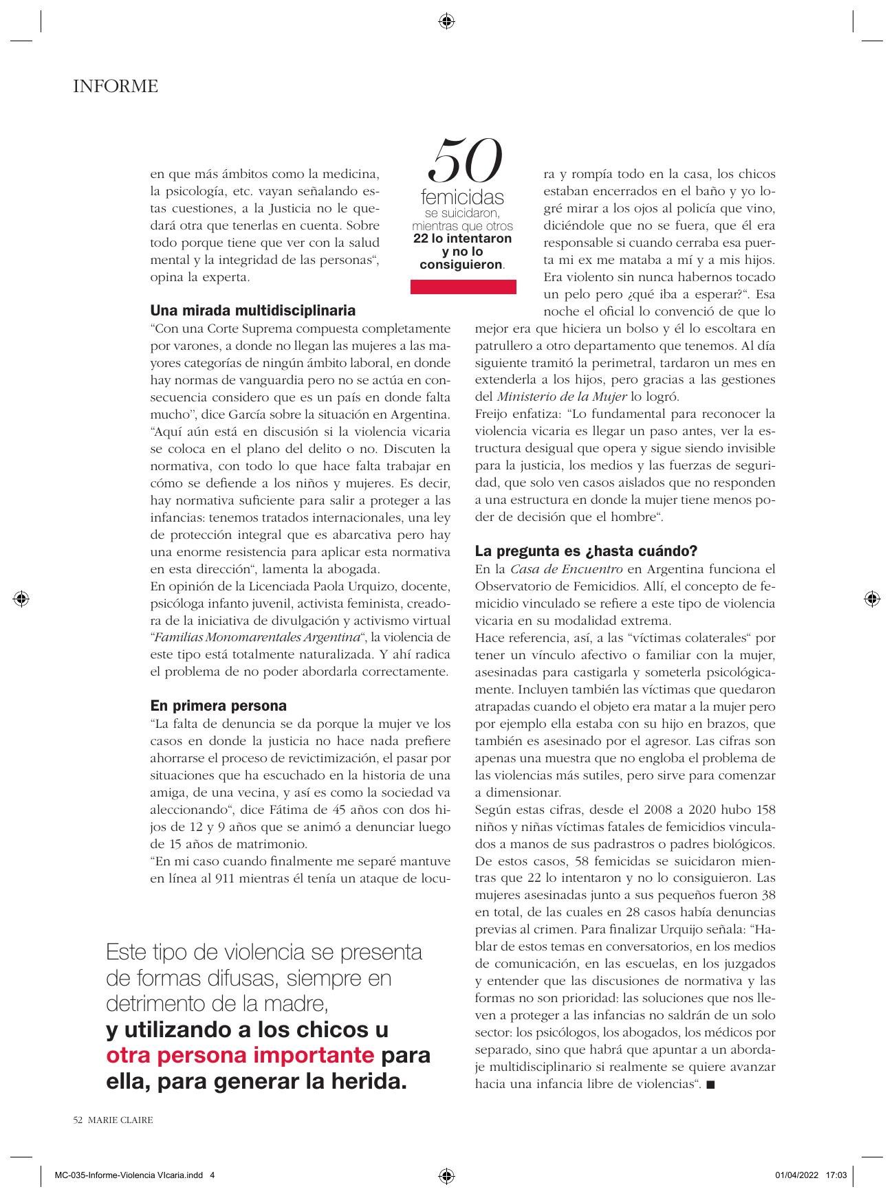 Violencia vicaria: un drama que busca ser nombrado - página impresa 3